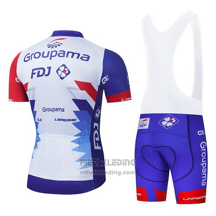 2021 Fietskleding Groupama-FDJ Rood Blauw Wit Korte Mouwen en Koersbroek